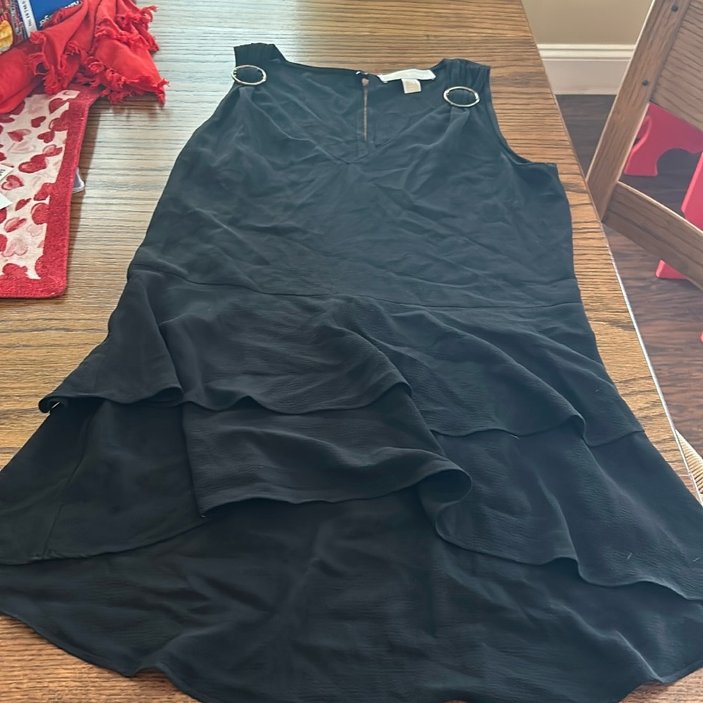 Michael Kors black flowing blouse with v neck